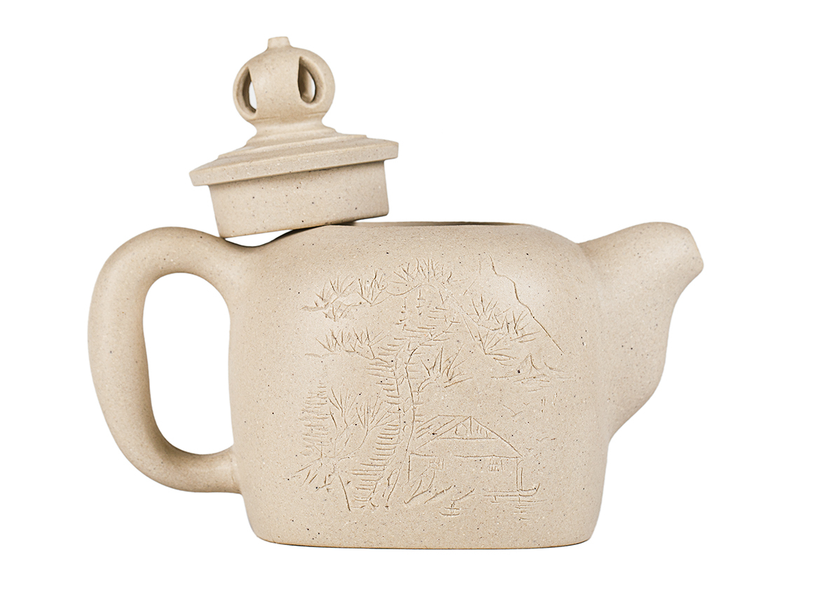 Чайник # 52091, исинская глина, мастер Сю Сюэ Цзюнь, 210 мл.