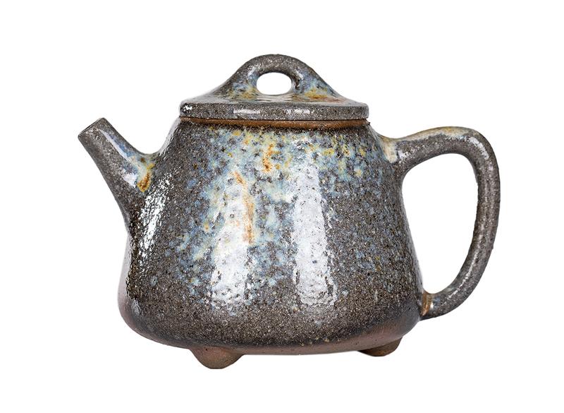 Чайник # 52105, дровяной обжиг/исинская глина, ручная работа, 150 мл.