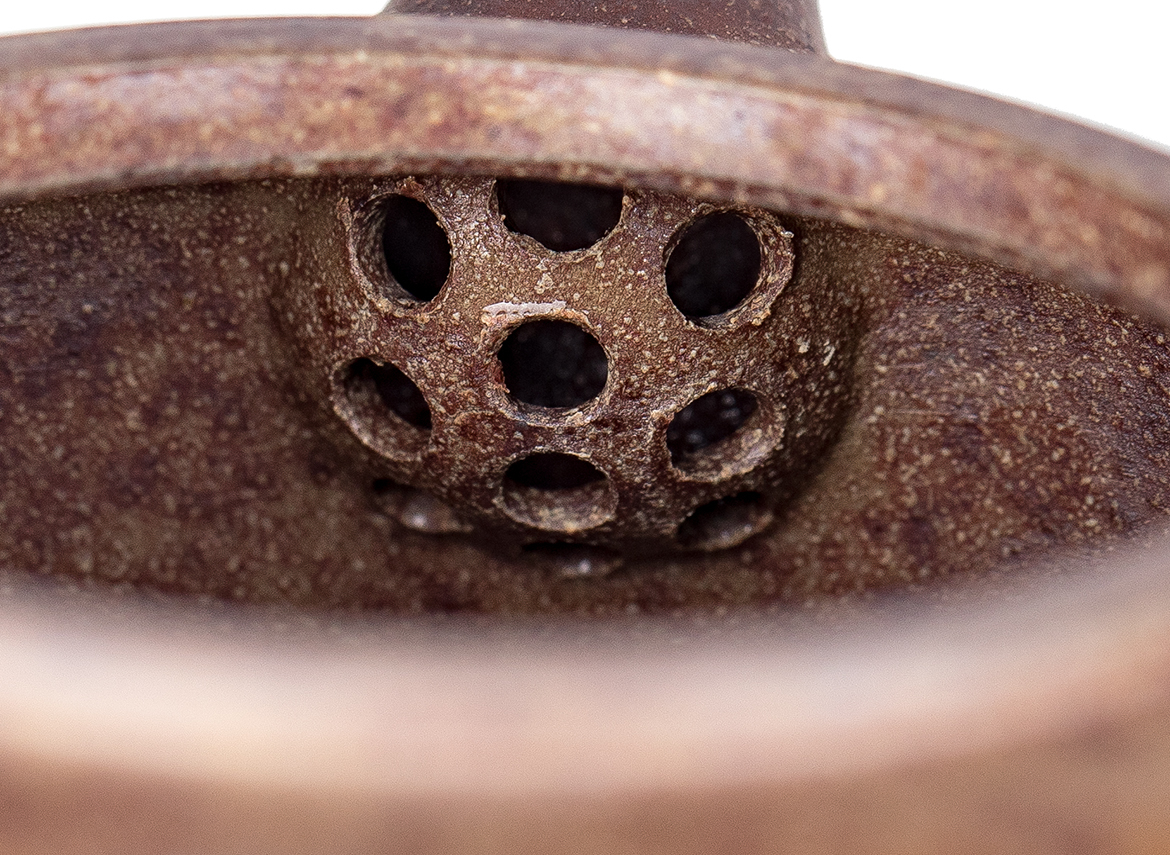 Чайник # 52121, дровяной обжиг/исинская глина, ручная работа,  120 мл.