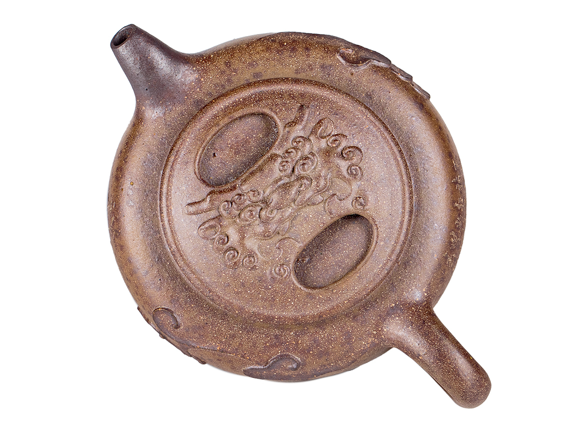 Чайник # 52121, дровяной обжиг/исинская глина, ручная работа,  120 мл.