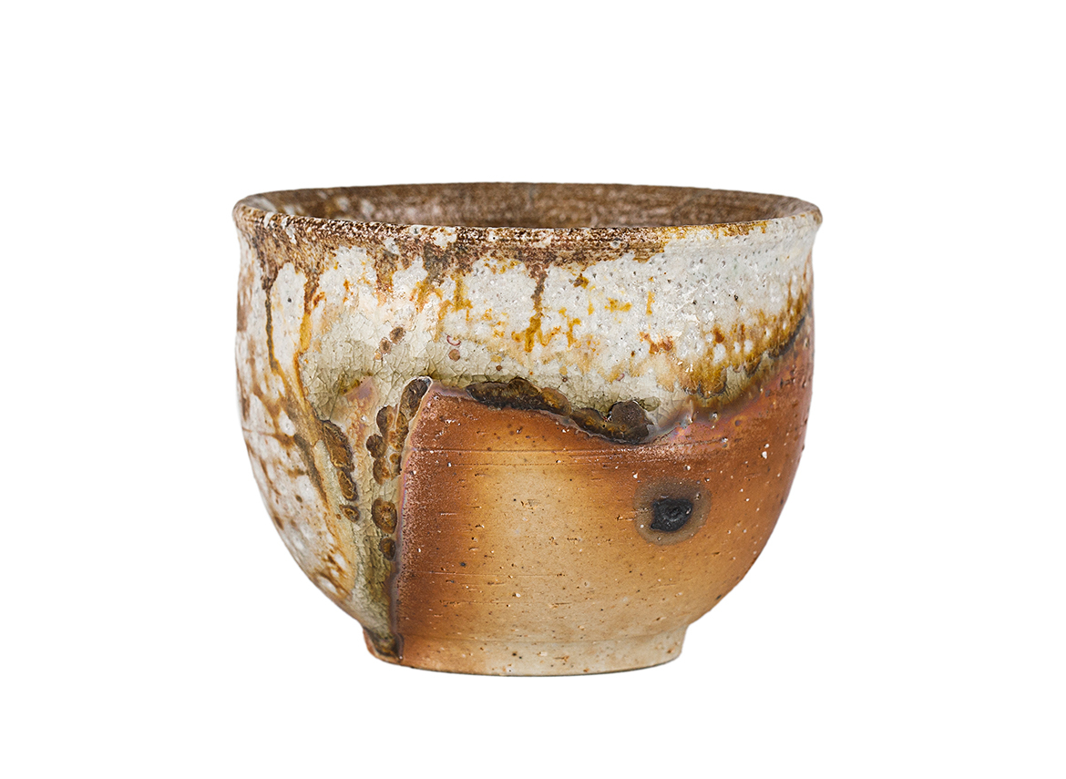 Пиала # 52131, дровяной обжиг, керамика Дэхуа, ручная работа, 80 мл.