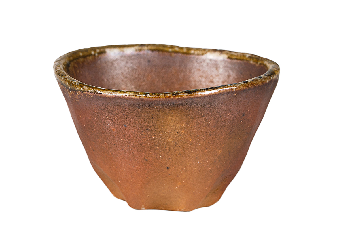 Пиала # 52136, дровяной обжиг, керамика Дэхуа, ручная работа, 60 мл.