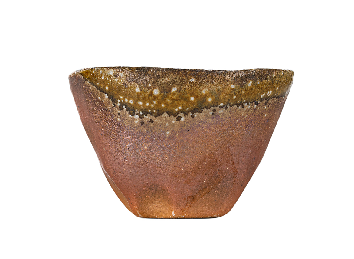Пиала # 52136, дровяной обжиг, керамика Дэхуа, ручная работа, 60 мл.
