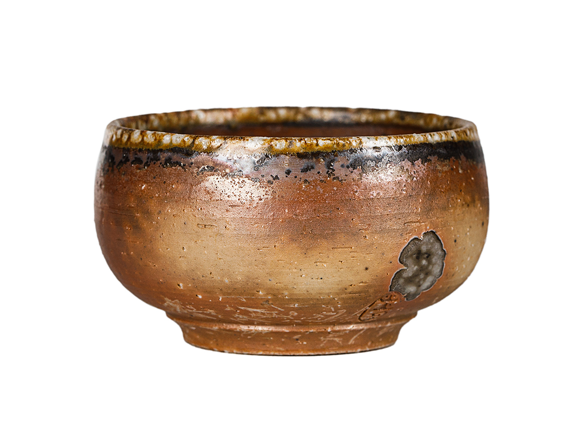 Пиала # 52144, дровяной обжиг, керамика Дэхуа, ручная работа, 75 мл.
