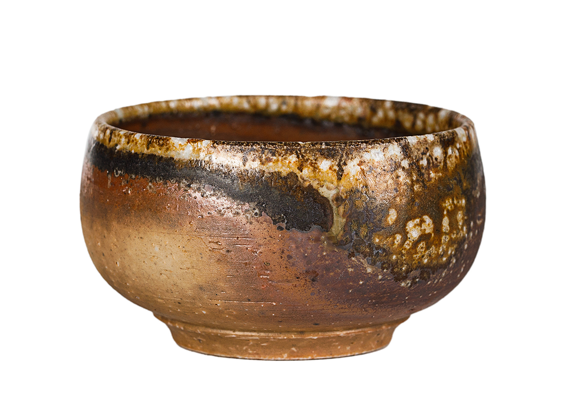 Пиала # 52144, дровяной обжиг, керамика Дэхуа, ручная работа, 75 мл.