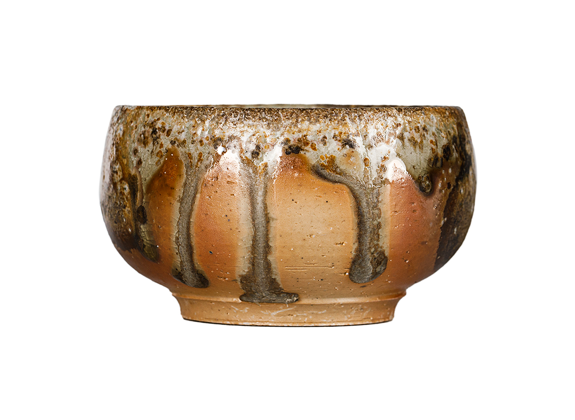 Пиала # 52145, дровяной обжиг, керамика Дэхуа, ручная работа, 85 мл.