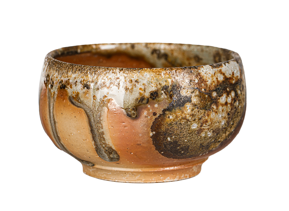Пиала # 52145, дровяной обжиг, керамика Дэхуа, ручная работа, 85 мл.