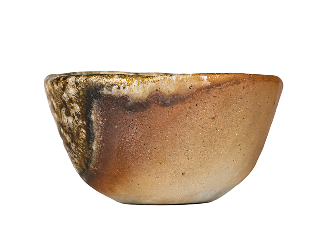 Пиала # 52147, дровяной обжиг, керамика Дэхуа, ручная работа, 70 мл.