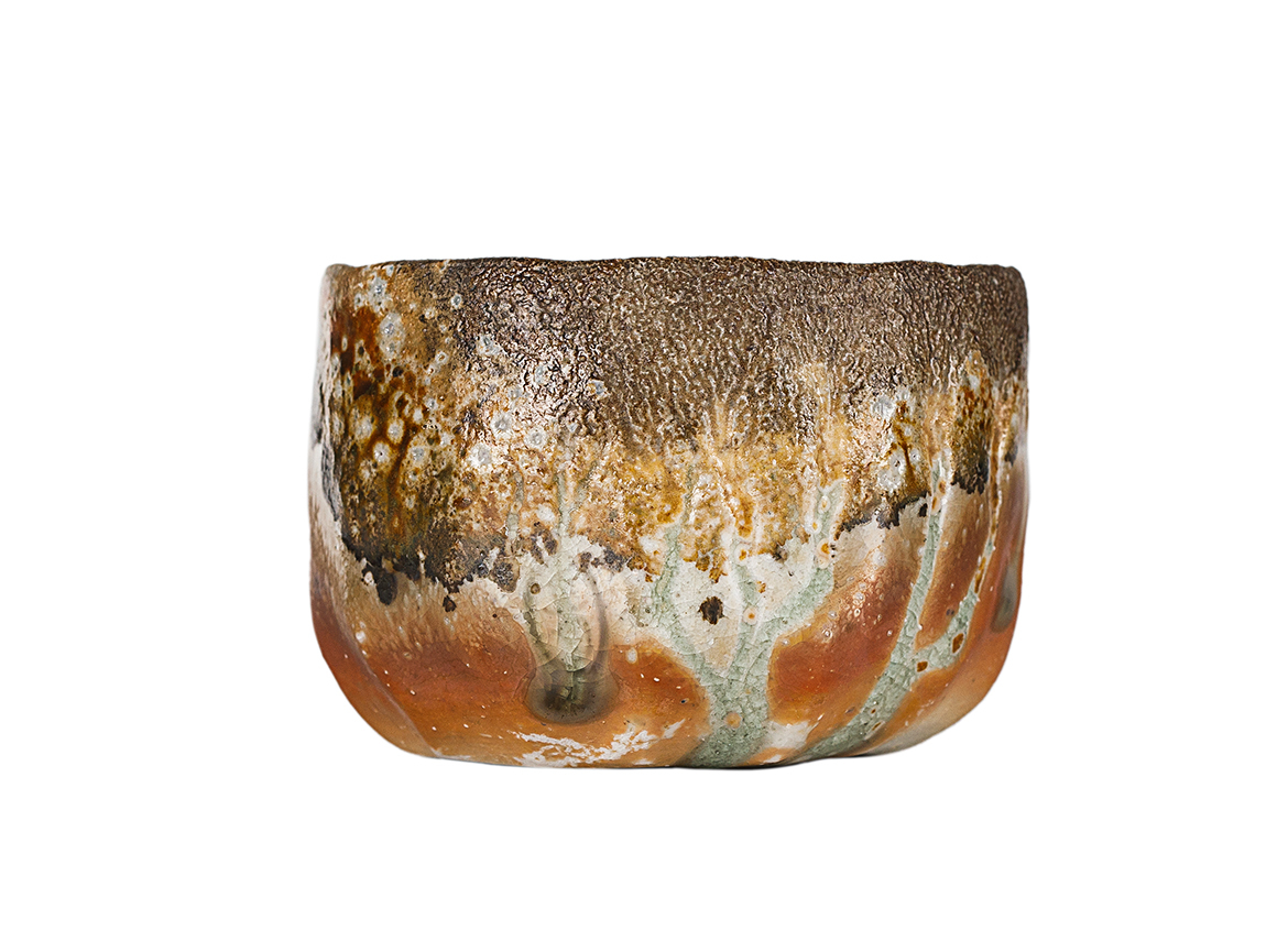 Пиала # 52150, дровяной обжиг, керамика Дэхуа, ручная работа, 80 мл.