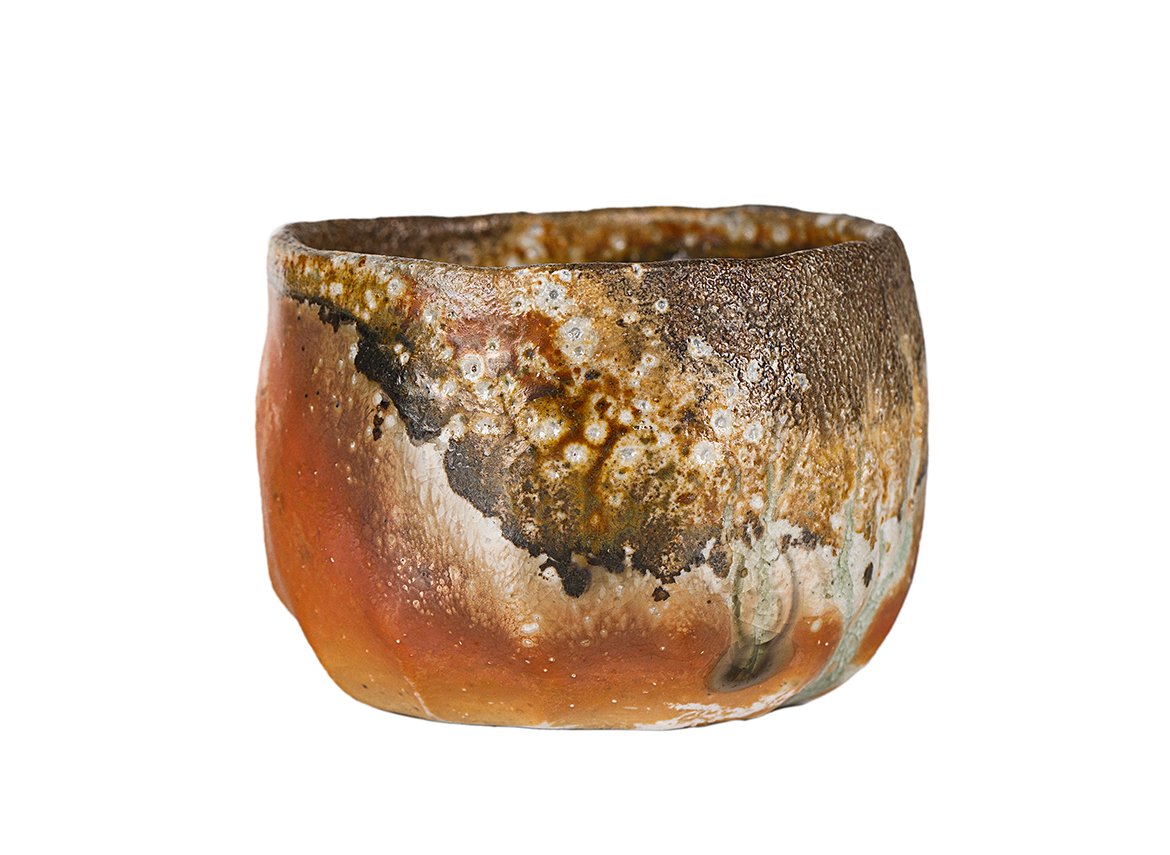 Пиала # 52150, дровяной обжиг, керамика Дэхуа, ручная работа, 80 мл.