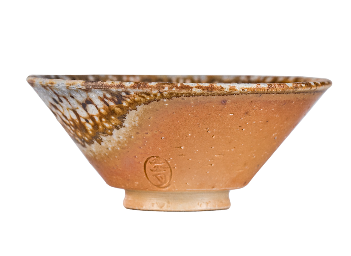 Пиала # 52152, дровяной обжиг, керамика Дэхуа, ручная работа, 35 мл.