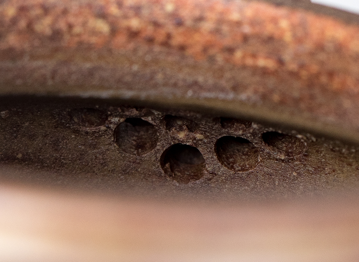 Чайник # 52154, дровяной обжиг/исинская глина, ручная работа, 100 мл.