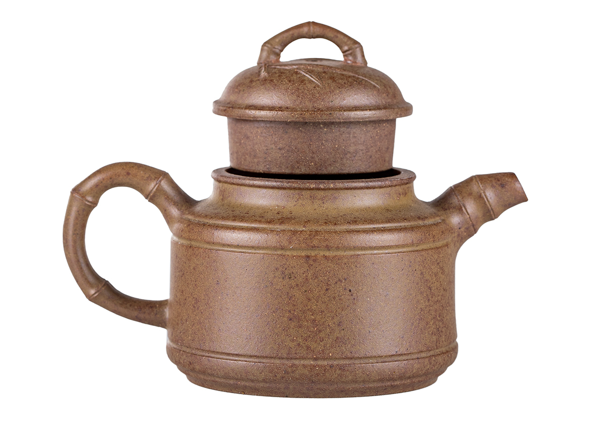 Чайник # 52154, дровяной обжиг/исинская глина, ручная работа, 100 мл.