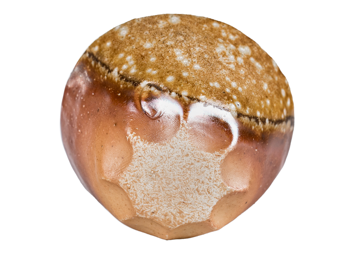 Пиала # 52156, дровяной обжиг, керамика Дэхуа, ручная работа,  50 мл.