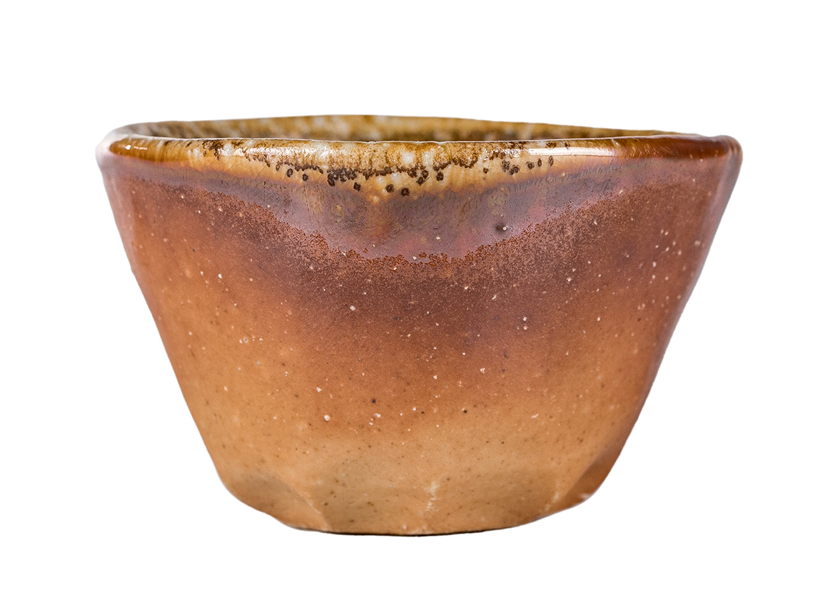 Пиала # 52156, дровяной обжиг, керамика Дэхуа, ручная работа,  50 мл.