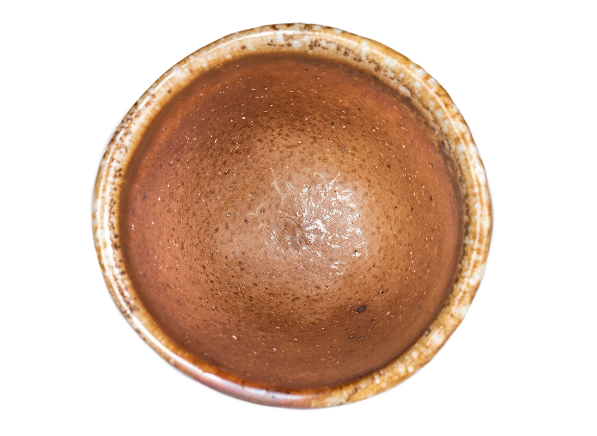 Пиала # 52156, дровяной обжиг, керамика Дэхуа, ручная работа,  50 мл.