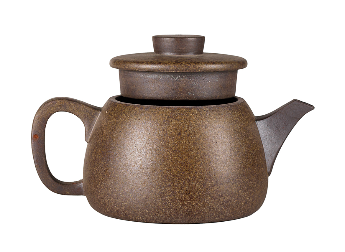 Чайник # 52167, дровяной обжиг/исинская глина, ручная работа, 185 мл.