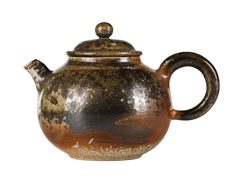 Чайник # 52175, дровяной обжиг, керамика Дэхуа, ручная работа, 185 мл.