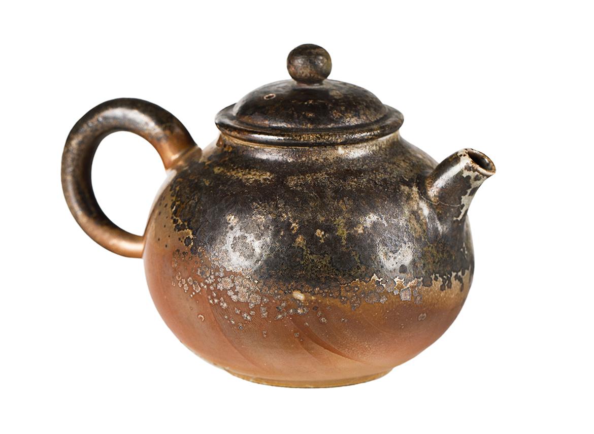 Чайник # 52175, дровяной обжиг, керамика Дэхуа, ручная работа, 185 мл.