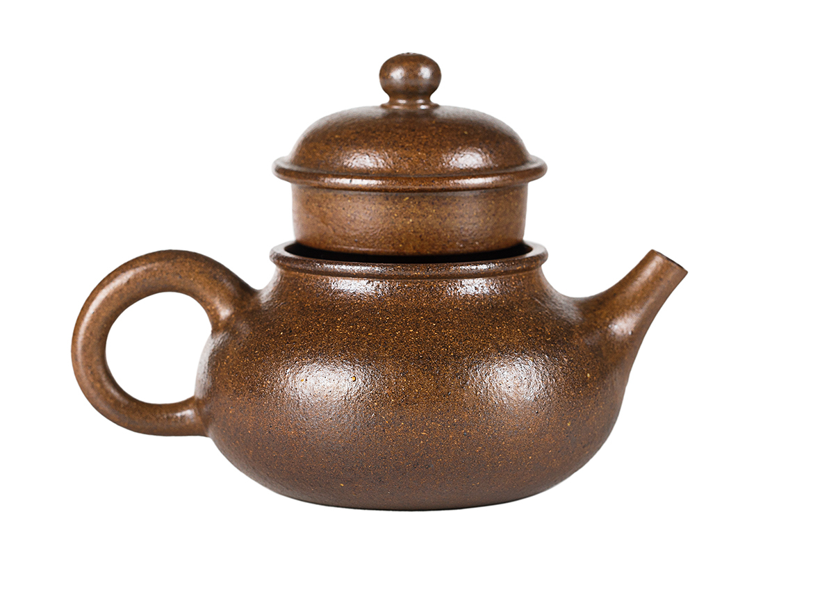 Чайник # 52176, дровяной обжиг, керамика Дэхуа, ручная работа, 110 мл.