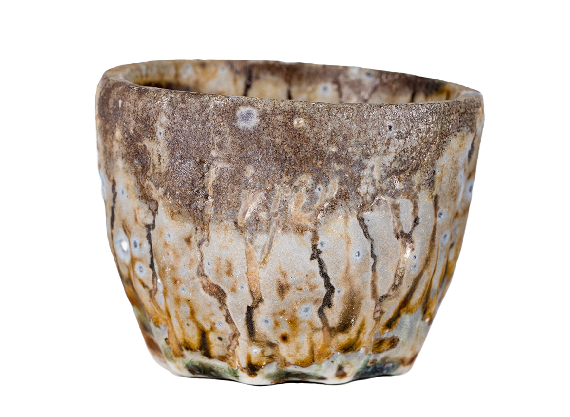 Пиала # 52181, дровяной обжиг, керамика Дэхуа, ручная работа, 120 мл.