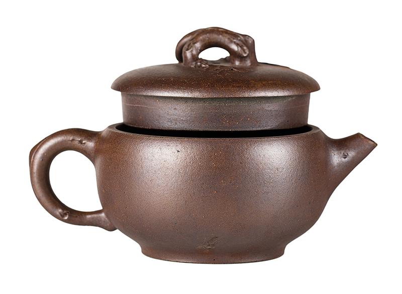 Чайник # 52183, дровяной обжиг/исинская глина, ручная работа, 160 мл.