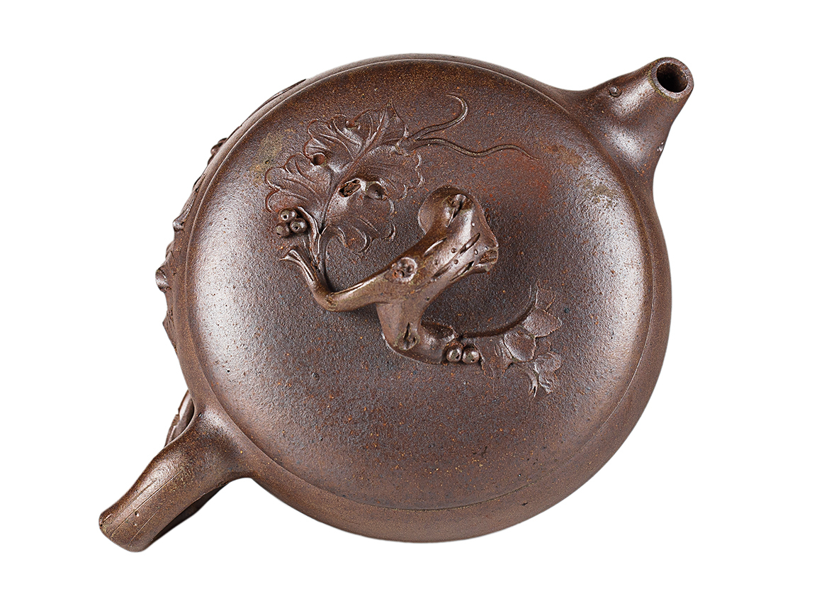 Чайник # 52183, дровяной обжиг/исинская глина, ручная работа, 160 мл.