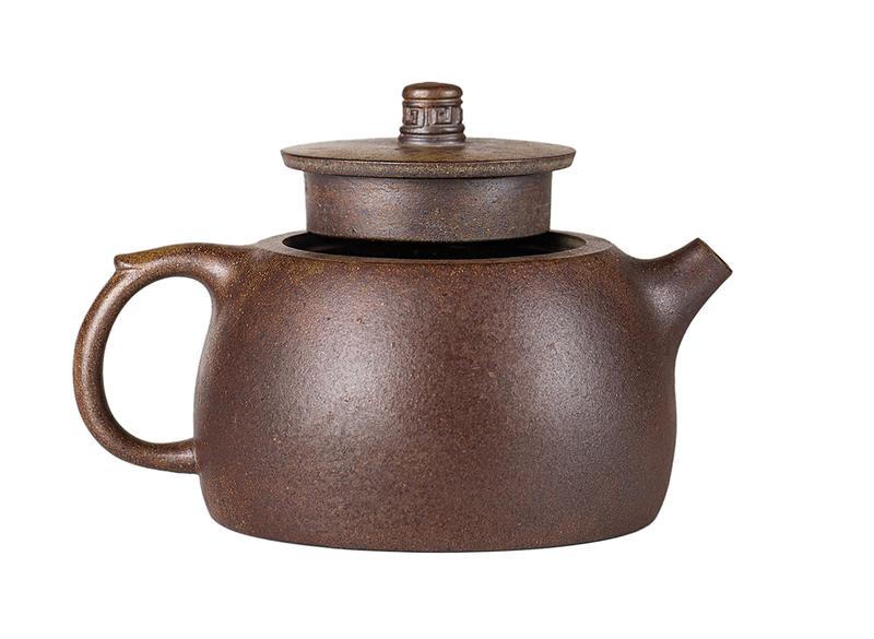 Чайник # 52186, дровяной обжиг/исинская глина, ручная работа, 135 мл.