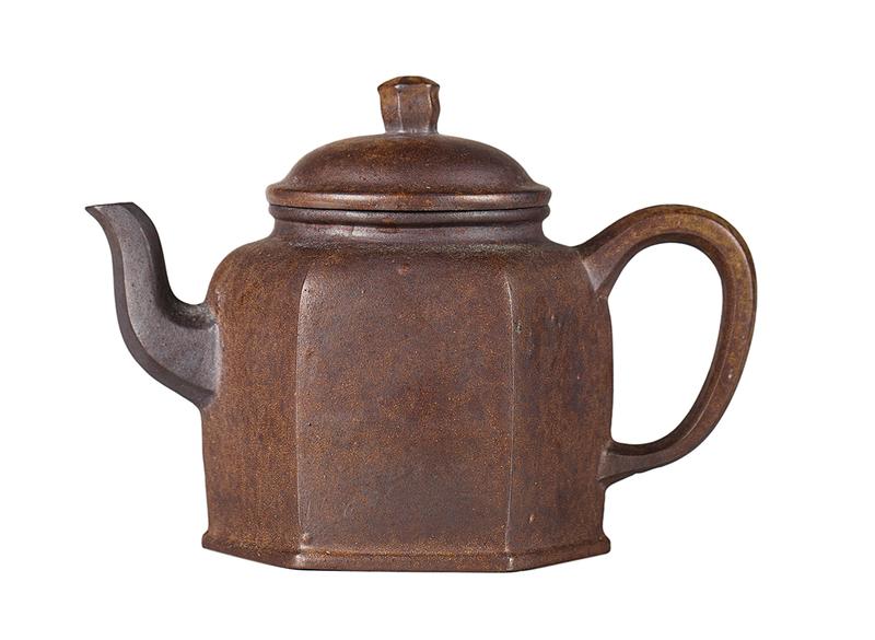 Чайник # 52187, дровяной обжиг/исинская глина, ручная работа, 215 мл.
