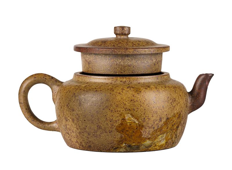 Чайник # 52195, дровяной обжиг/исинская глина, ручная работа, 145 мл.