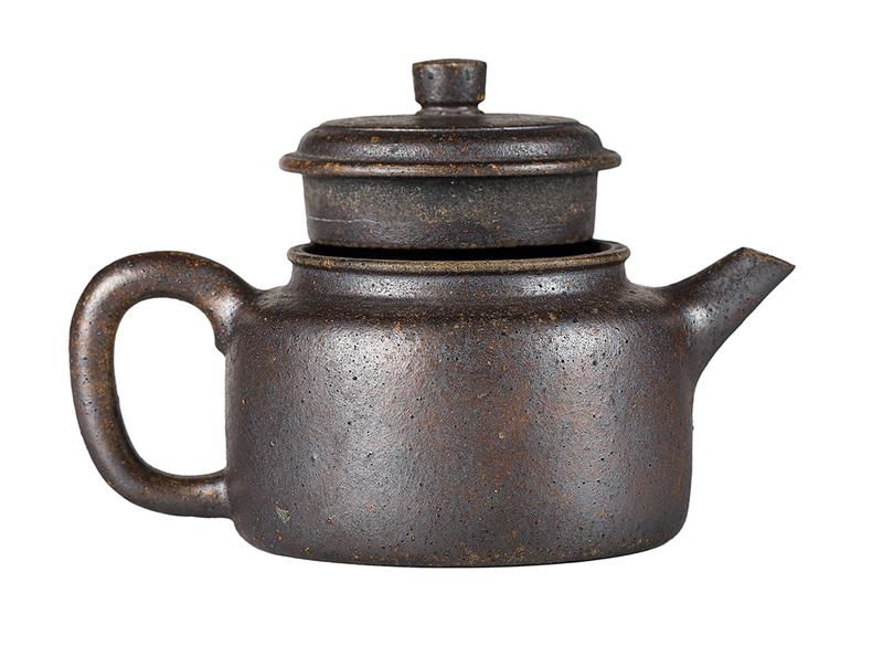 Чайник # 52198, дровяной обжиг/исинская глина, ручная работа, 155 мл.
