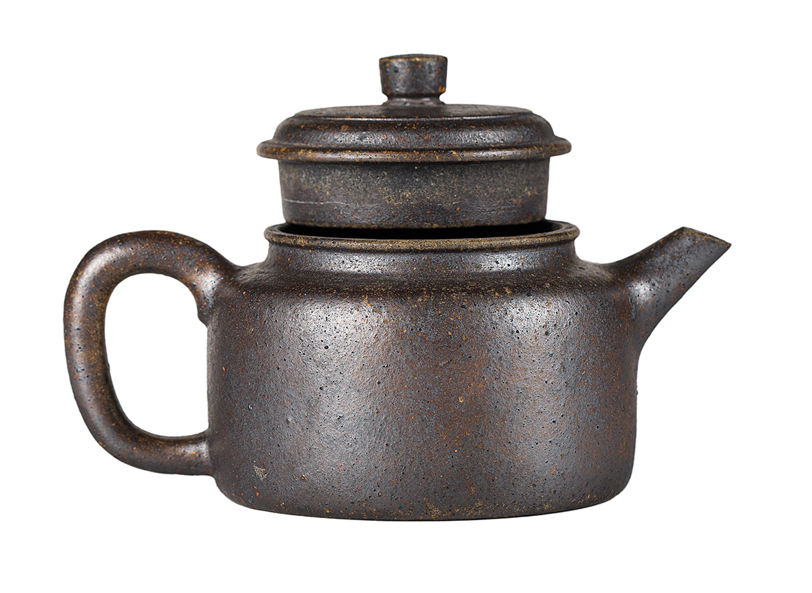 Чайник # 52198, дровяной обжиг/исинская глина, ручная работа, 155 мл.