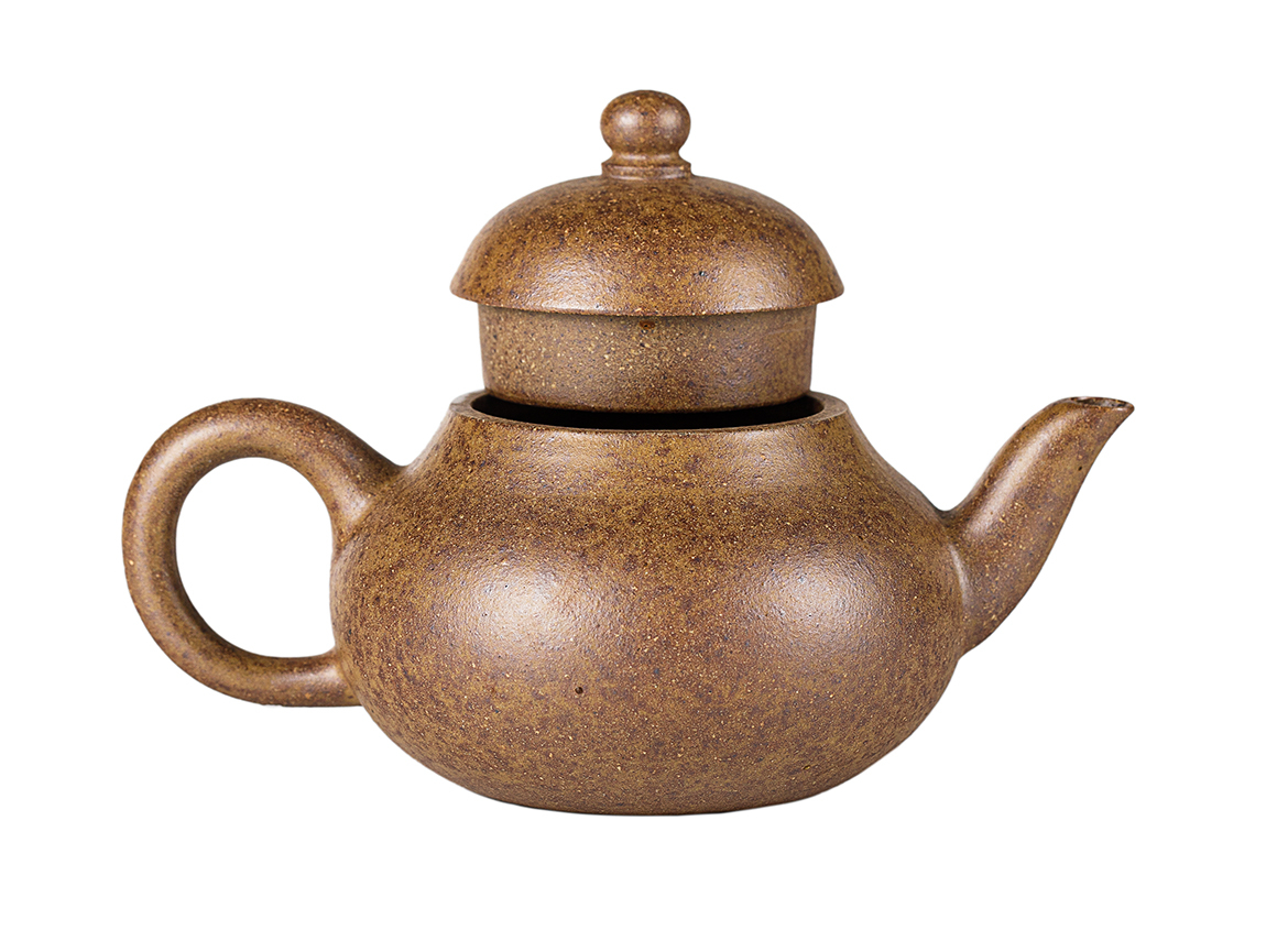 Чайник # 52201, дровяной обжиг/исинская глина, ручная работа, 105 мл.