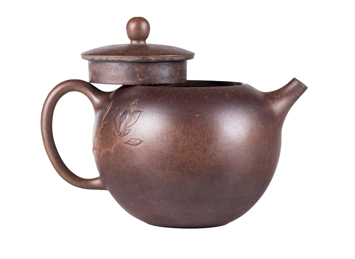 Чайник # 52204, дровяной обжиг/исинская глина, ручная работа, 240 мл.