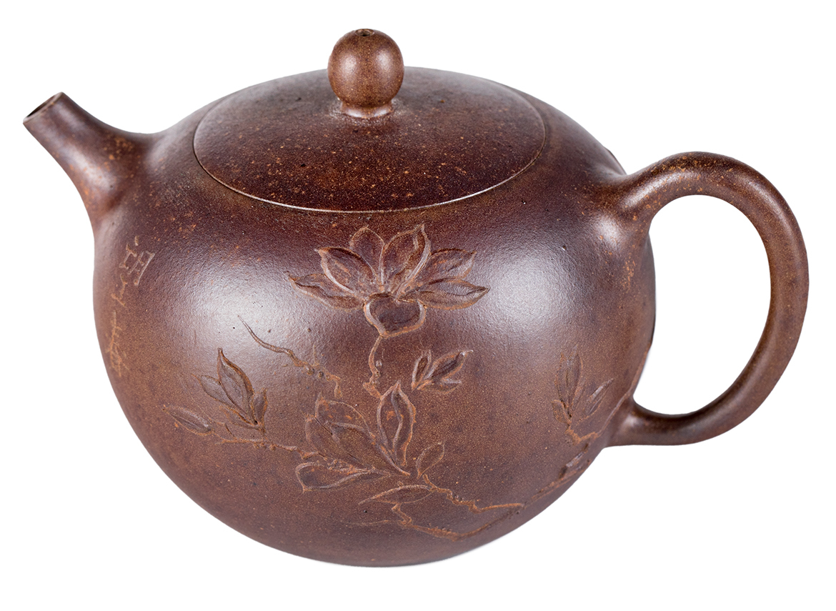 Чайник # 52204, дровяной обжиг/исинская глина, ручная работа, 240 мл.