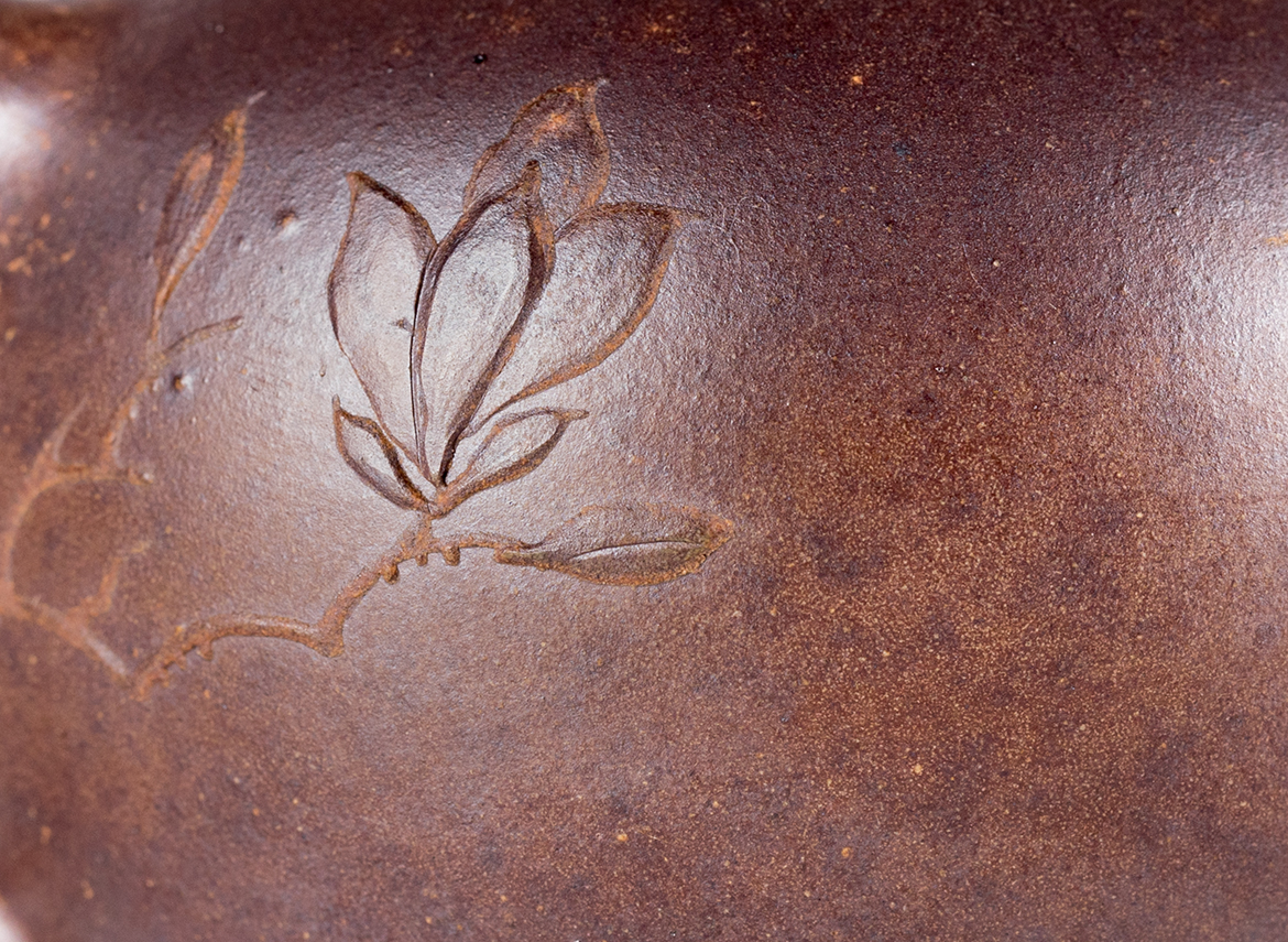 Чайник # 52204, дровяной обжиг/исинская глина, ручная работа, 240 мл.