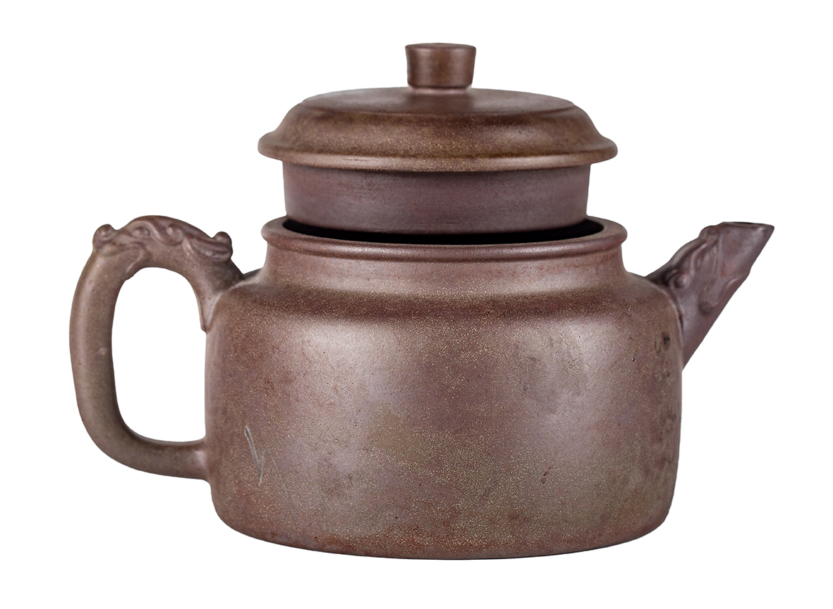 Чайник # 52207, дровяной обжиг/исинская глина, ручная работа, 310 мл.