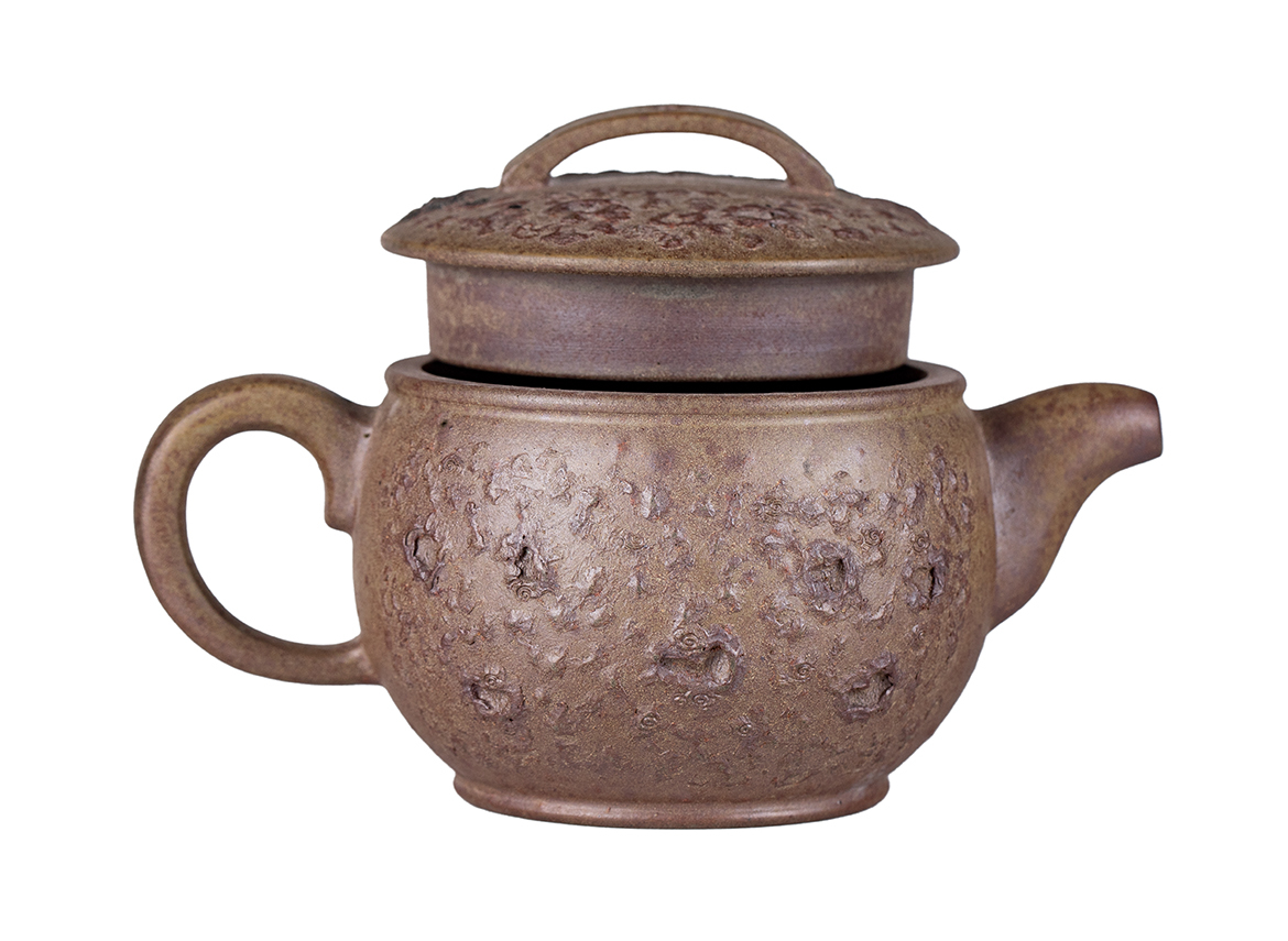 Чайник # 52208, дровяной обжиг/исинская глина, ручная работа, 280 мл.