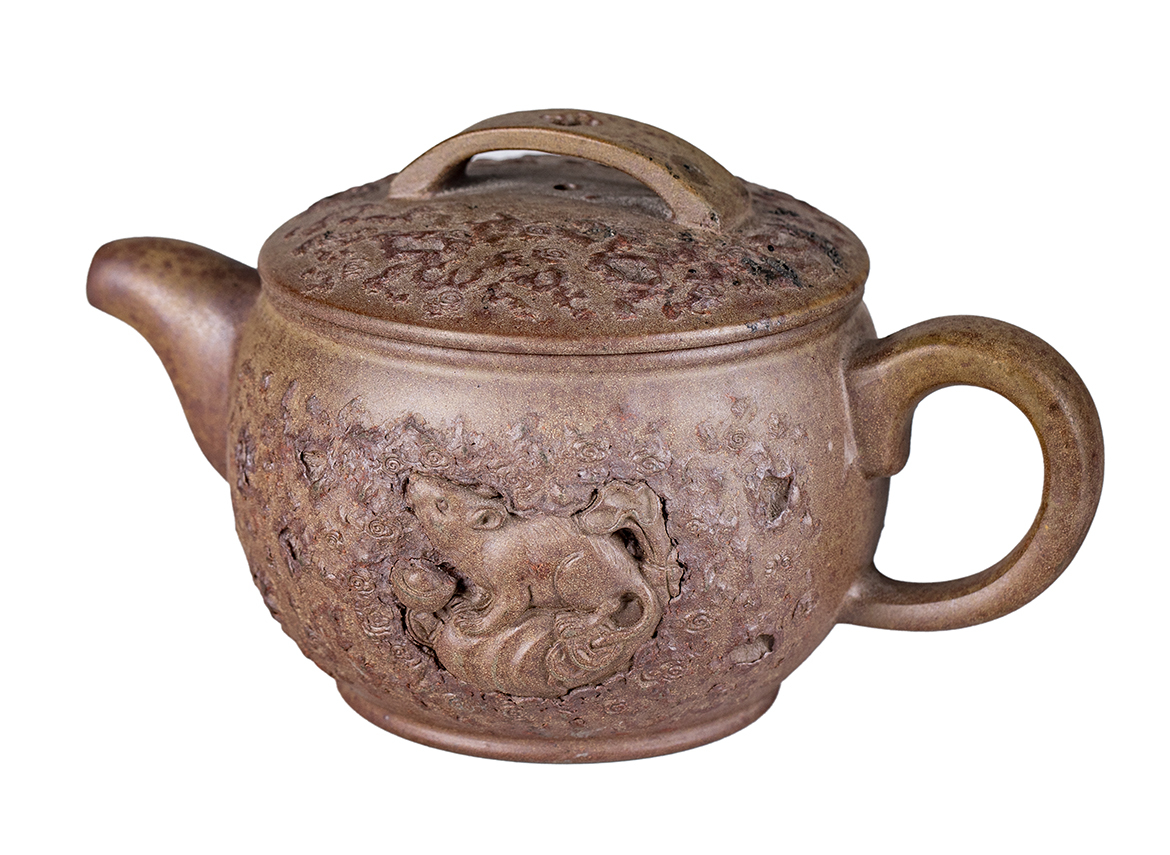 Чайник # 52208, дровяной обжиг/исинская глина, ручная работа, 280 мл.