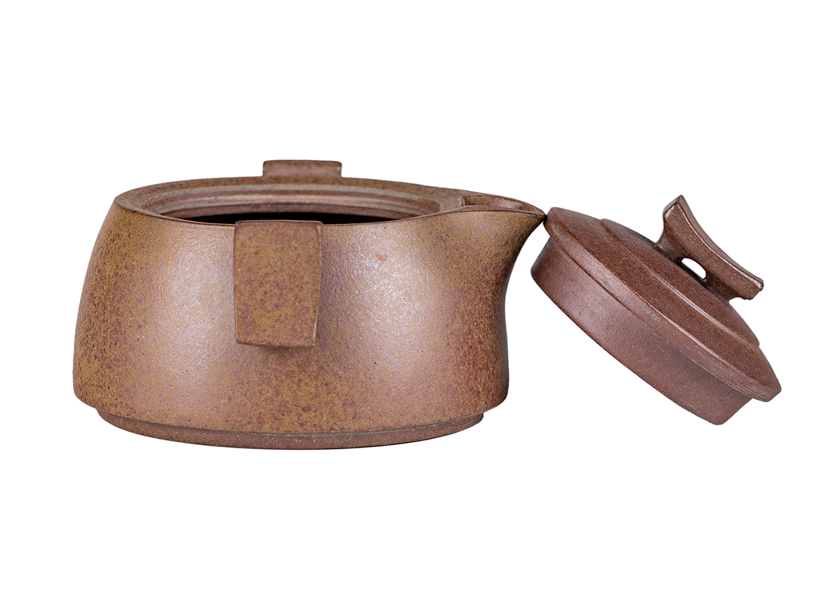 Чайник и пиала, походный набор # 52217, дровяной обжиг/исинская глина, ручная работа, 150 мл.