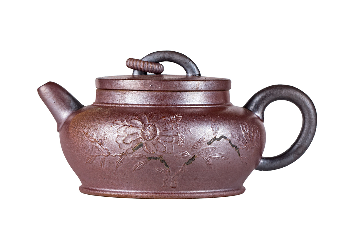Чайник # 52219, дровяной обжиг/исинская глина, ручная работа, 190 мл.