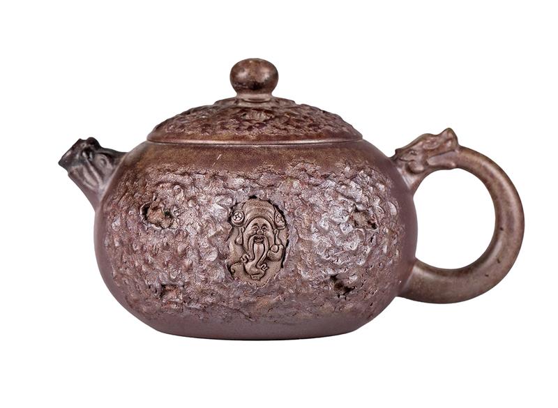 Чайник # 52224, дровяной обжиг/исинская глина, ручная работа, 250 мл.
