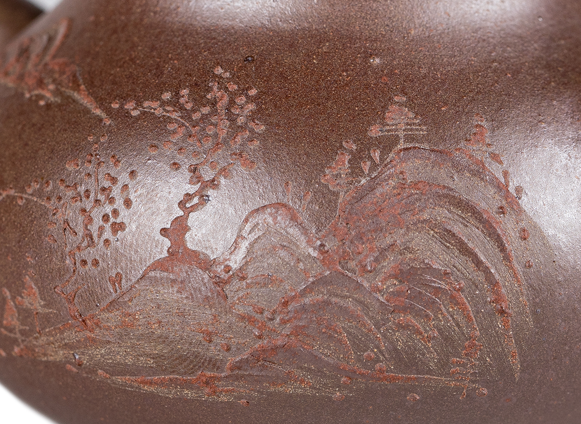 Чайник # 52228, дровяной обжиг/исинская глина, ручная работа, 160 мл.