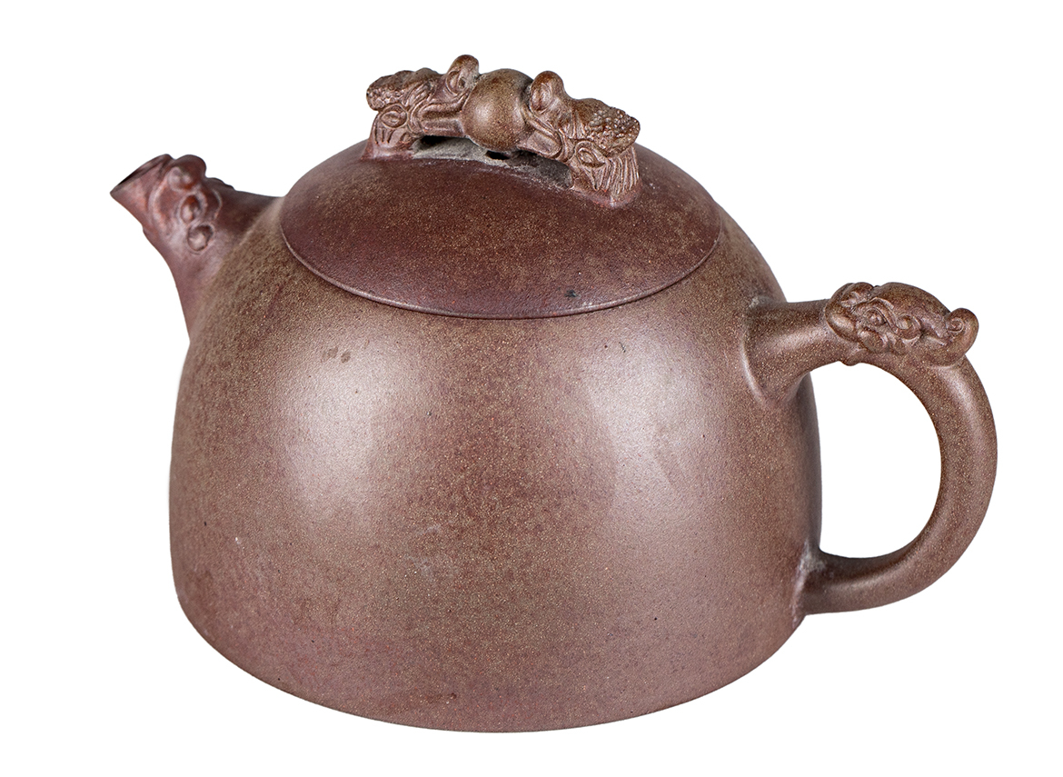 Чайник # 52229, дровяной обжиг/исинская глина, ручная работа, 180 мл.