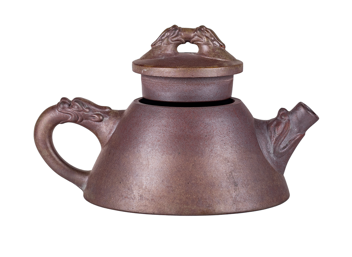 Чайник # 52234, дровяной обжиг/исинская глина, ручная работа, 155 мл.