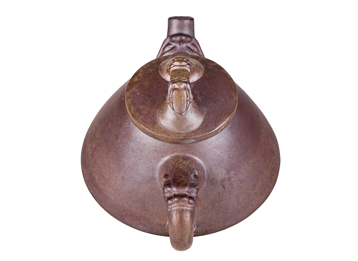 Чайник # 52234, дровяной обжиг/исинская глина, ручная работа, 155 мл.