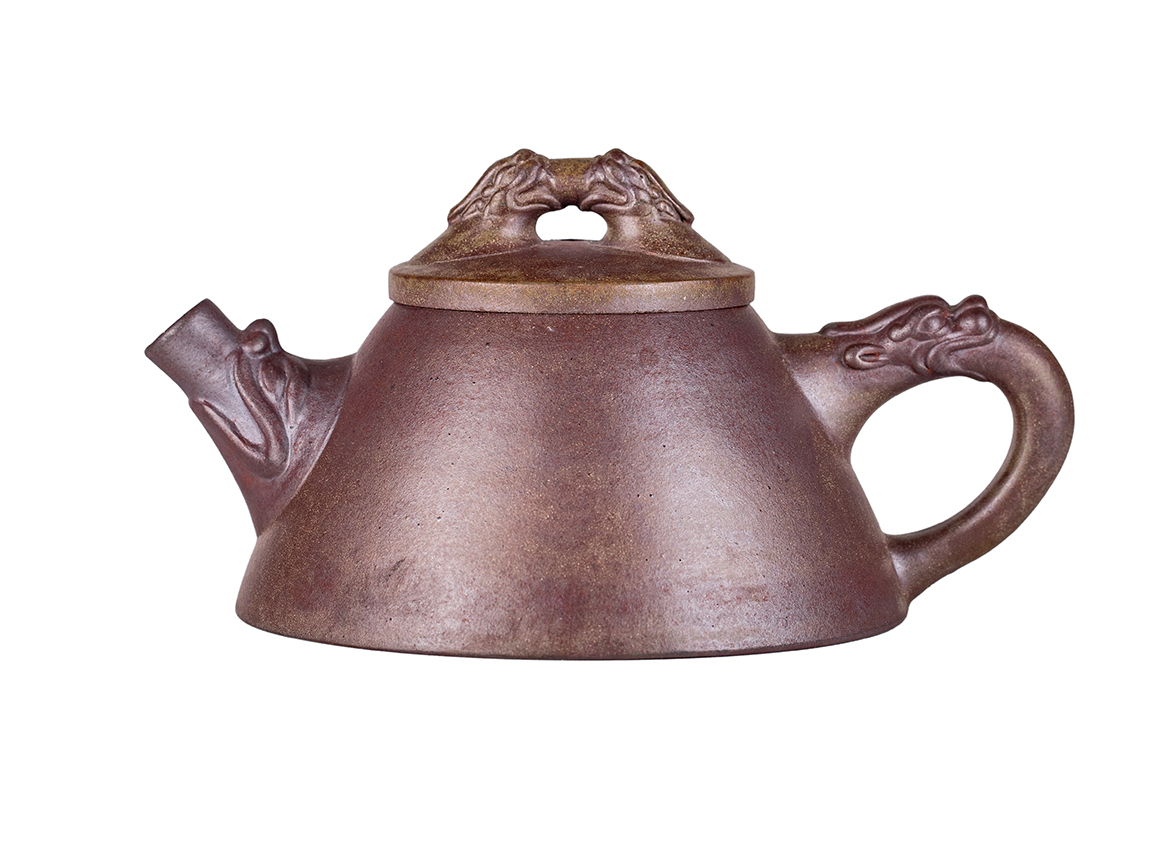 Чайник # 52234, дровяной обжиг/исинская глина, ручная работа, 155 мл.