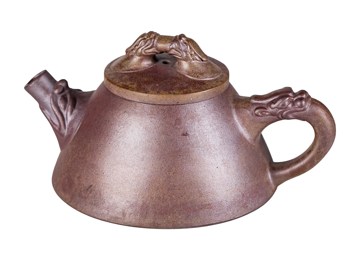 Чайник # 52234, дровяной обжиг/исинская глина, ручная работа, 155 мл.