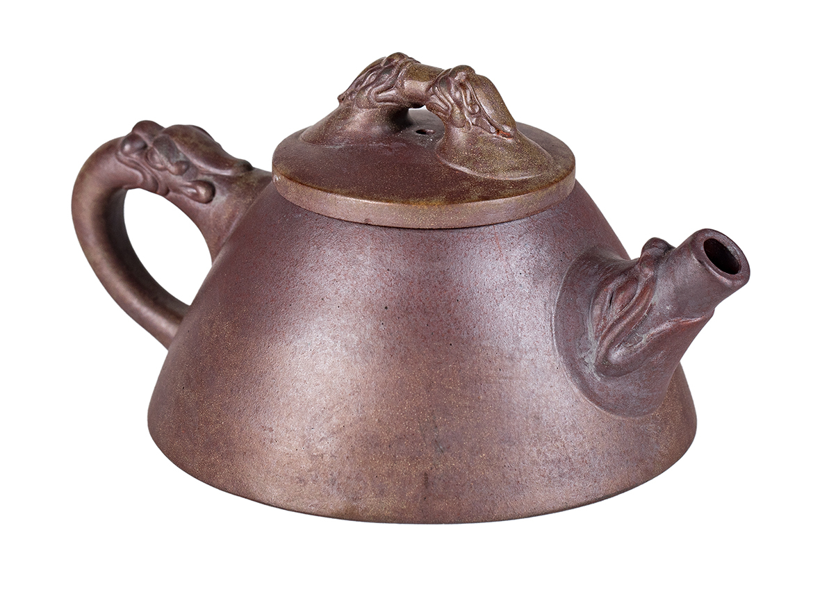 Чайник # 52234, дровяной обжиг/исинская глина, ручная работа, 155 мл.
