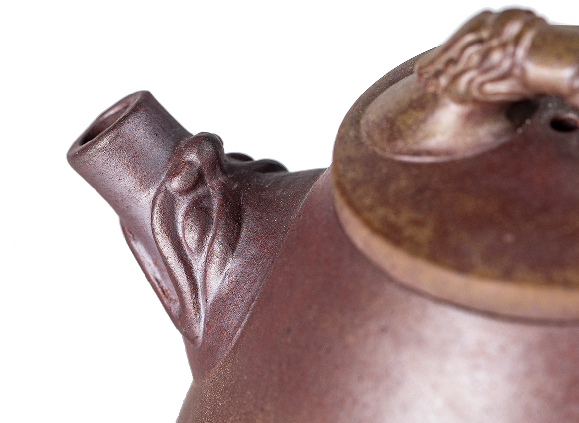 Чайник # 52234, дровяной обжиг/исинская глина, ручная работа, 155 мл.